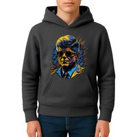 Retro John F Kennedy Pop Kids Hoodie