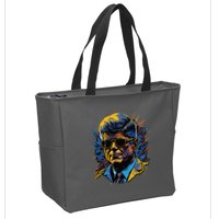 Retro John F Kennedy Pop Zip Tote Bag