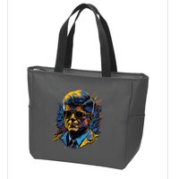 Retro John F Kennedy Pop Zip Tote Bag