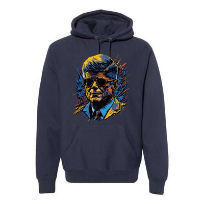 Retro John F Kennedy Pop Premium Hoodie