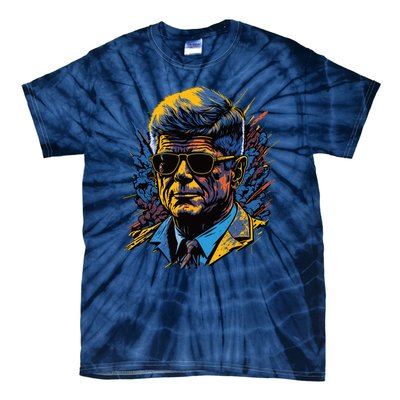 Retro John F Kennedy Pop Tie-Dye T-Shirt