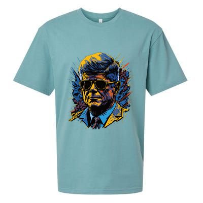 Retro John F Kennedy Pop Sueded Cloud Jersey T-Shirt
