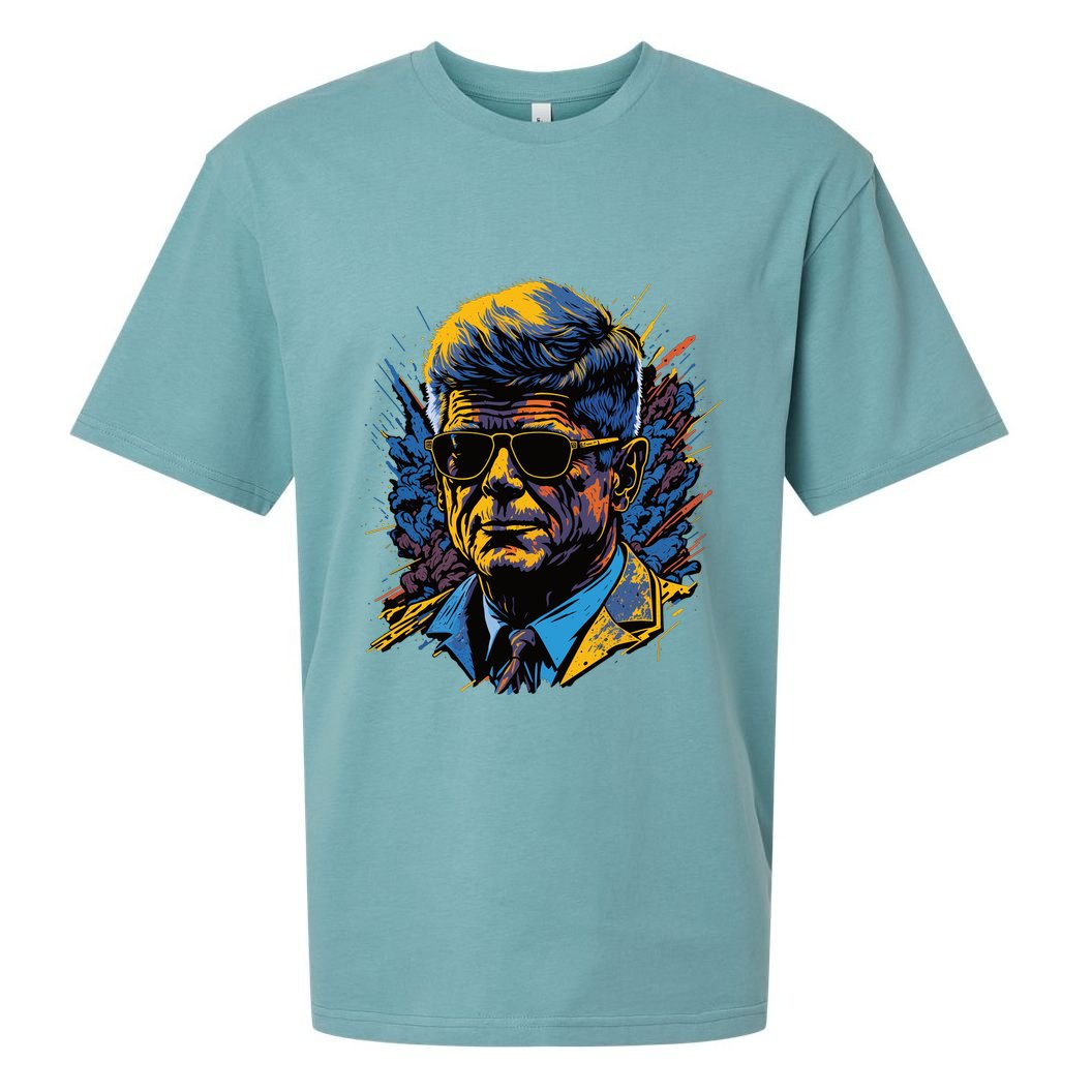 Retro John F Kennedy Pop Sueded Cloud Jersey T-Shirt