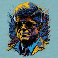 Retro John F Kennedy Pop Sueded Cloud Jersey T-Shirt