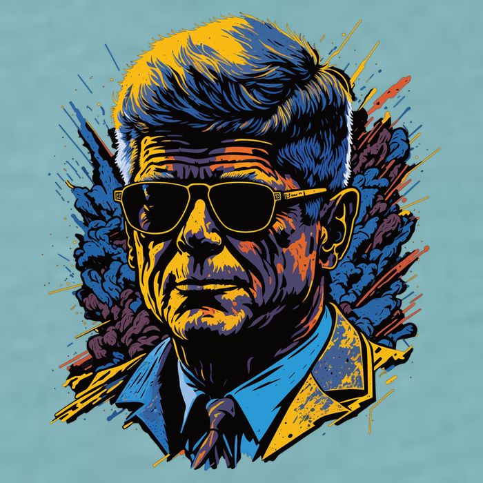 Retro John F Kennedy Pop Sueded Cloud Jersey T-Shirt