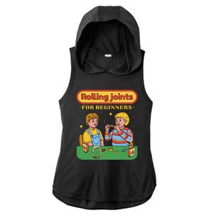 Rolling Joints For Beginners Funny Retro Ladies PosiCharge Tri-Blend Wicking Draft Hoodie Tank