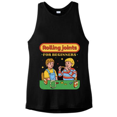 Rolling Joints For Beginners Funny Retro Ladies PosiCharge Tri-Blend Wicking Tank