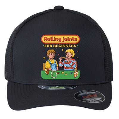 Rolling Joints For Beginners Funny Retro Flexfit Unipanel Trucker Cap