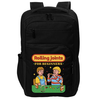 Rolling Joints For Beginners Funny Retro Impact Tech Backpack