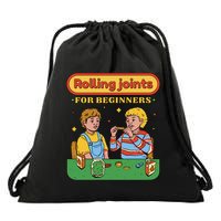 Rolling Joints For Beginners Funny Retro Drawstring Bag