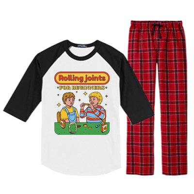 Rolling Joints For Beginners Funny Retro Raglan Sleeve Pajama Set