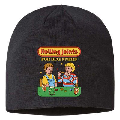 Rolling Joints For Beginners Funny Retro Sustainable Beanie