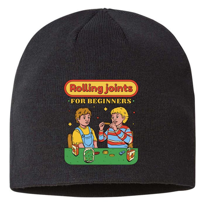 Rolling Joints For Beginners Funny Retro Sustainable Beanie