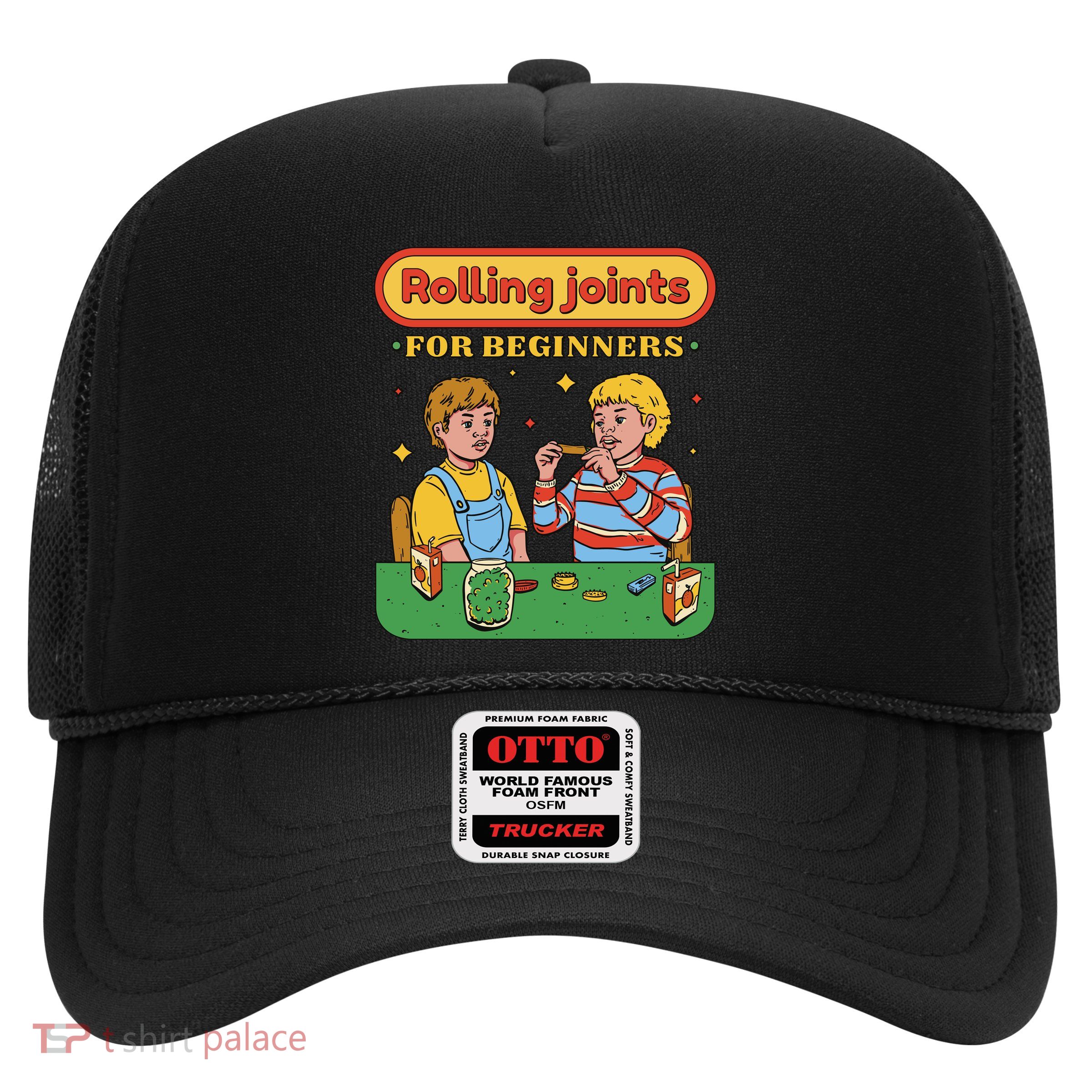 Rolling Joints For Beginners Funny Retro Trucker Hat