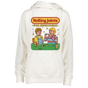 Rolling Joints For Beginners Funny Retro Womens Funnel Neck Pullover Hood