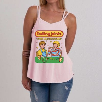 Rolling Joints For Beginners Funny Retro Women's Strappy Tank