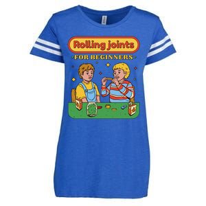 Rolling Joints For Beginners Funny Retro Enza Ladies Jersey Football T-Shirt