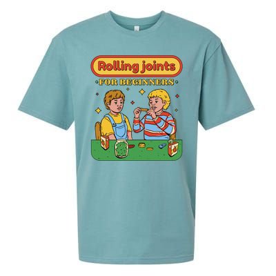 Rolling Joints For Beginners Funny Retro Sueded Cloud Jersey T-Shirt