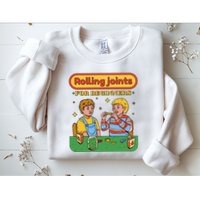 Rolling Joints For Beginners Funny Retro Sweatshirt