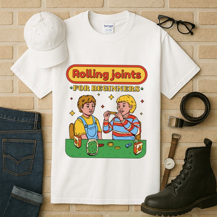 Rolling Joints For Beginners Funny Retro Tall T-Shirt