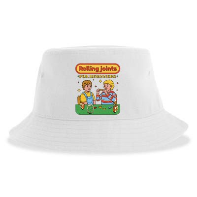 Rolling Joints For Beginners Funny Retro Sustainable Bucket Hat