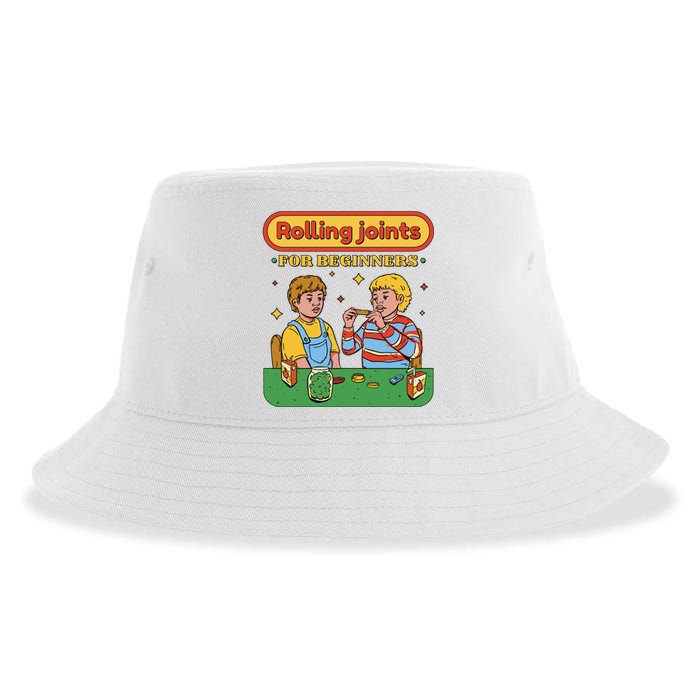 Rolling Joints For Beginners Funny Retro Sustainable Bucket Hat