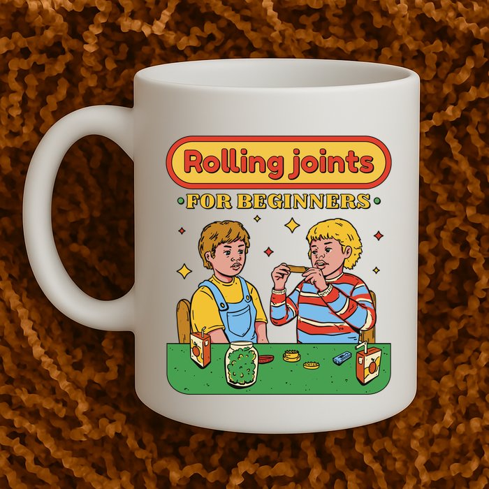 Rolling Joints For Beginners Funny Retro Mug