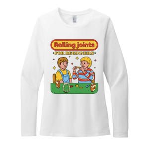 Rolling Joints For Beginners Funny Retro Womens CVC Long Sleeve Shirt