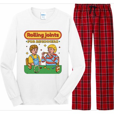 Rolling Joints For Beginners Funny Retro Long Sleeve Pajama Set