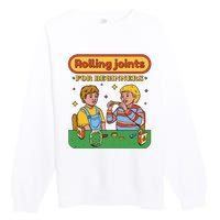 Rolling Joints For Beginners Funny Retro Premium Crewneck Sweatshirt