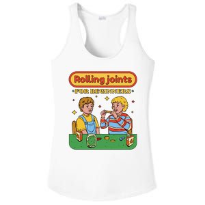 Rolling Joints For Beginners Funny Retro Ladies PosiCharge Competitor Racerback Tank