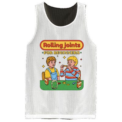 Rolling Joints For Beginners Funny Retro Mesh Reversible Basketball Jersey Tank