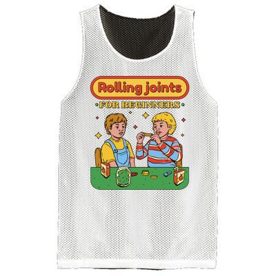 Rolling Joints For Beginners Funny Retro Mesh Reversible Basketball Jersey Tank