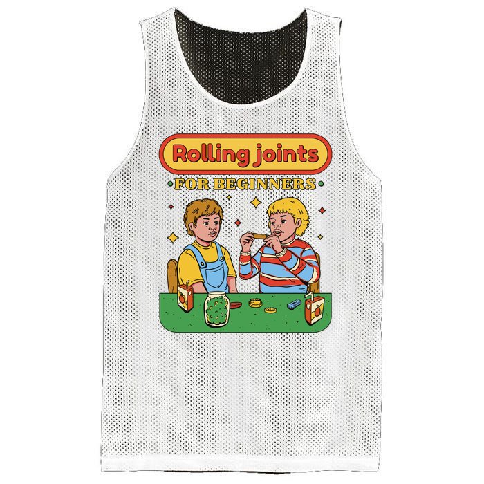 Rolling Joints For Beginners Funny Retro Mesh Reversible Basketball Jersey Tank