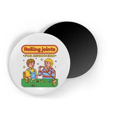 Rolling Joints For Beginners Funny Retro Magnet