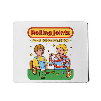 Rolling Joints For Beginners Funny Retro Mousepad