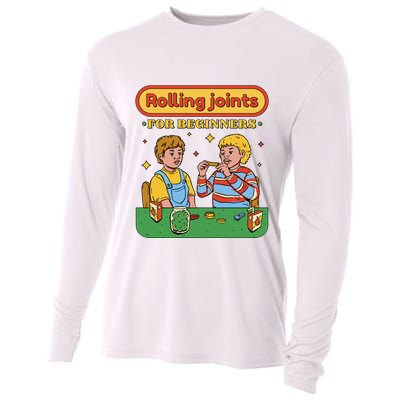 Rolling Joints For Beginners Funny Retro Cooling Performance Long Sleeve Crew