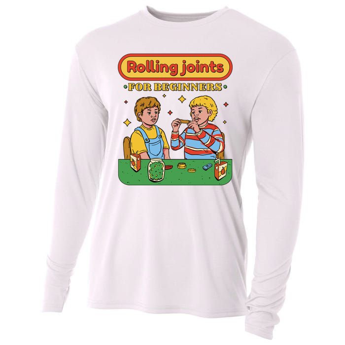 Rolling Joints For Beginners Funny Retro Cooling Performance Long Sleeve Crew