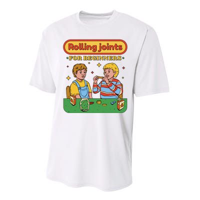 Rolling Joints For Beginners Funny Retro Performance Sprint T-Shirt