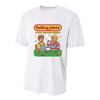 Rolling Joints For Beginners Funny Retro Youth Performance Sprint T-Shirt