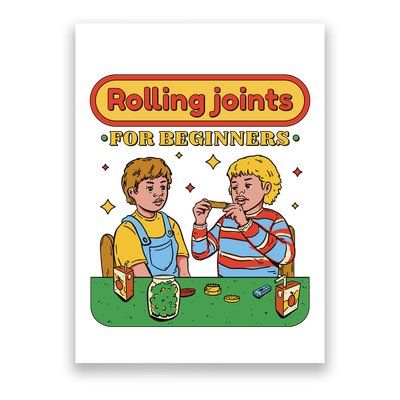 Rolling Joints For Beginners Funny Retro Poster