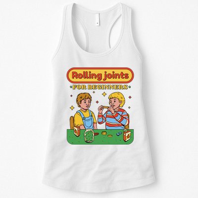 Rolling Joints For Beginners Funny Retro Womens Tank Top