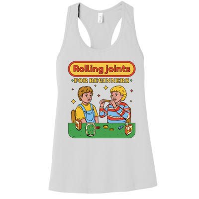 Rolling Joints For Beginners Funny Retro Women's Racerback Tank