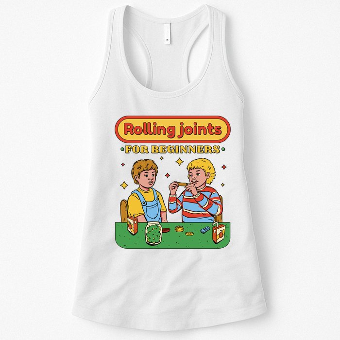 Rolling Joints For Beginners Funny Retro Womens Tank Top