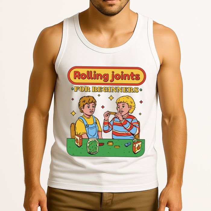 Rolling Joints For Beginners Funny Retro Tank Top