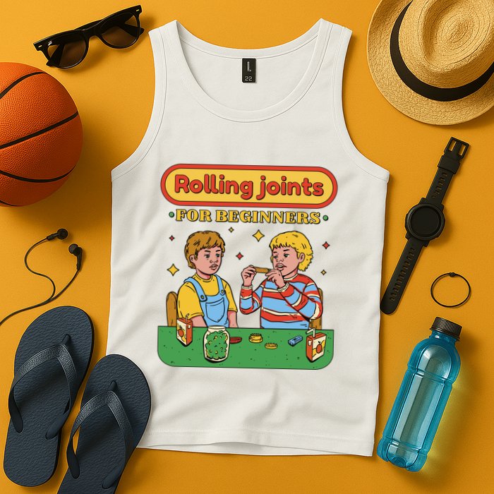 Rolling Joints For Beginners Funny Retro Tank Top