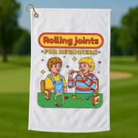 Rolling Joints For Beginners Funny Retro Golf Towel