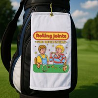 Rolling Joints For Beginners Funny Retro Golf Towel