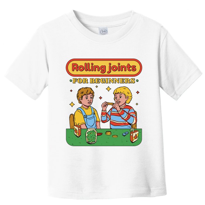 Rolling Joints For Beginners Funny Retro Toddler T-Shirt