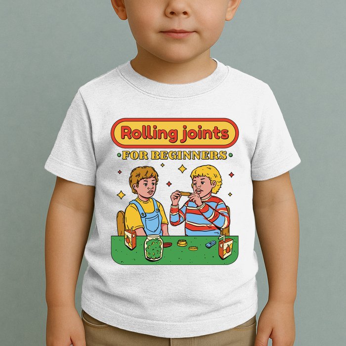 Rolling Joints For Beginners Funny Retro Toddler T-Shirt